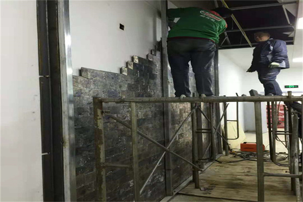 济南贵阳核医学铅砖施工现场 